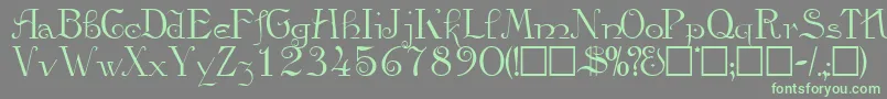 ViatascriptsskRegular Font – Green Fonts on Gray Background