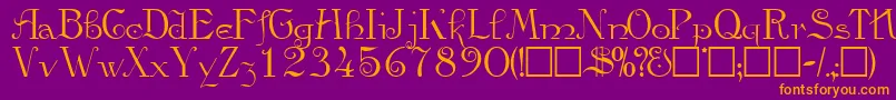 ViatascriptsskRegular Font – Orange Fonts on Purple Background