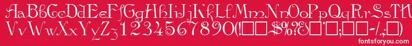 ViatascriptsskRegular Font – White Fonts on Red Background