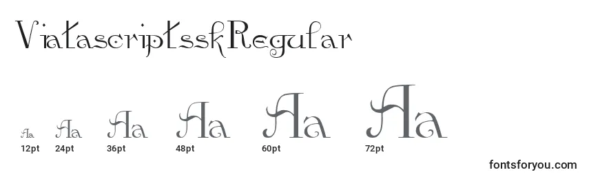 ViatascriptsskRegular Font Sizes