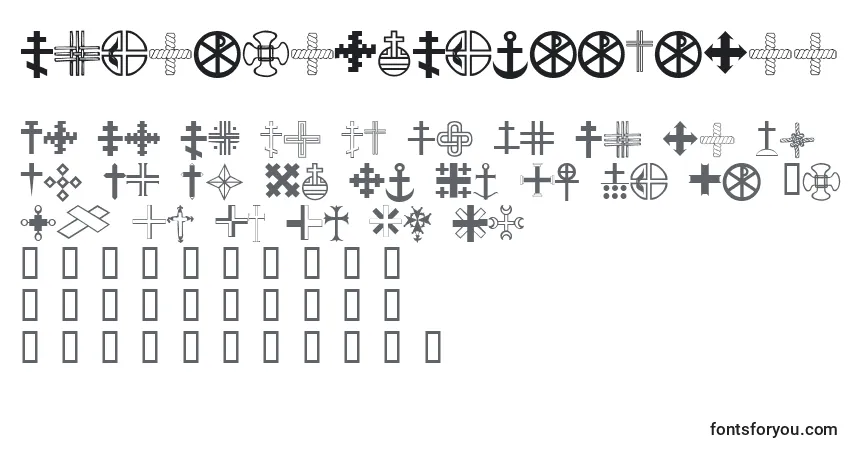 Schriftart ChristianCrossesIii – Alphabet, Zahlen, spezielle Symbole