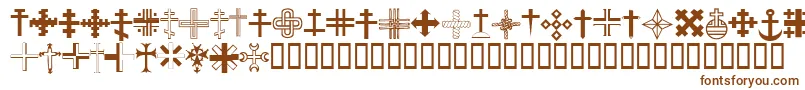 ChristianCrossesIii Font – Brown Fonts on White Background