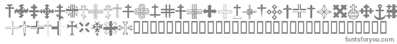ChristianCrossesIii Font – Gray Fonts on White Background