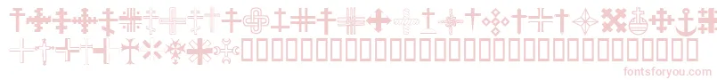 ChristianCrossesIii Font – Pink Fonts on White Background