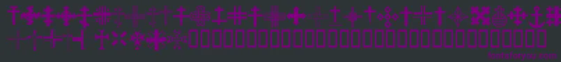 ChristianCrossesIii Font – Purple Fonts on Black Background