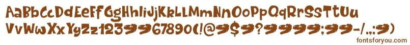 DinosaurCakeDemo-fontti – ruskeat fontit valkoisella taustalla
