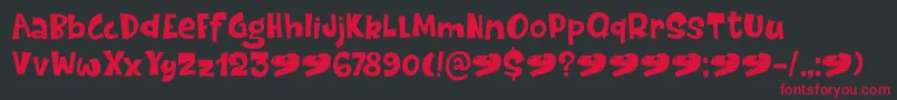 DinosaurCakeDemo Font – Red Fonts on Black Background