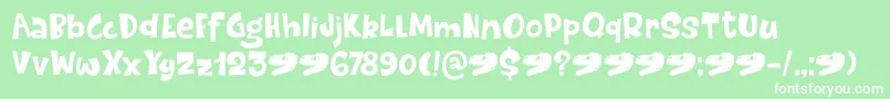 DinosaurCakeDemo Font – White Fonts on Green Background