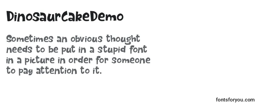 DinosaurCakeDemo Font