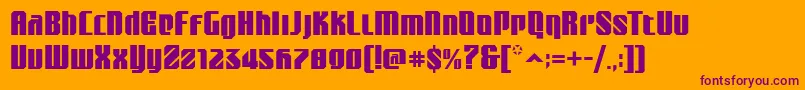 Nantua Font – Purple Fonts on Orange Background