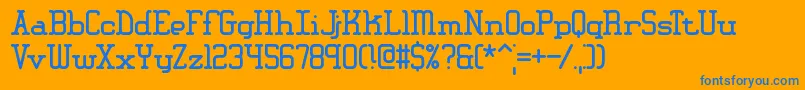 AmplitudeBrk Font – Blue Fonts on Orange Background