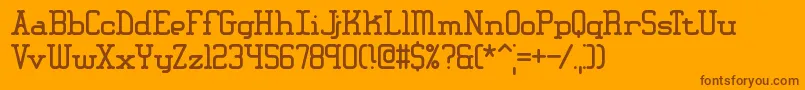AmplitudeBrk Font – Brown Fonts on Orange Background