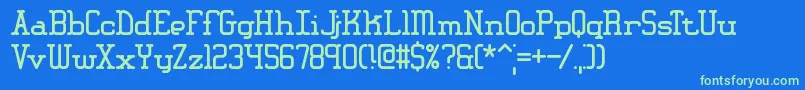 AmplitudeBrk Font – Green Fonts on Blue Background