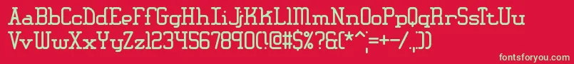 AmplitudeBrk Font – Green Fonts on Red Background