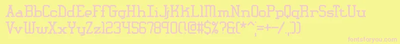 AmplitudeBrk Font – Pink Fonts on Yellow Background