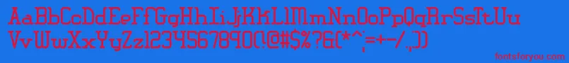 AmplitudeBrk-fontti – punaiset fontit sinisellä taustalla