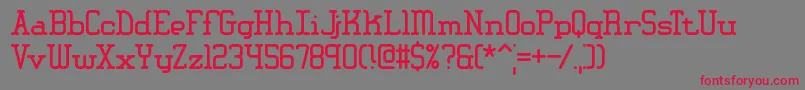 Fonte AmplitudeBrk – fontes vermelhas em um fundo cinza
