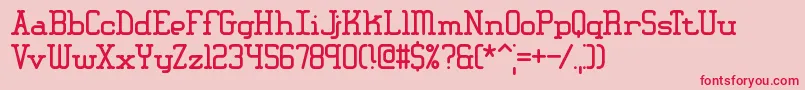 フォントAmplitudeBrk – ピンクの背景に赤い文字
