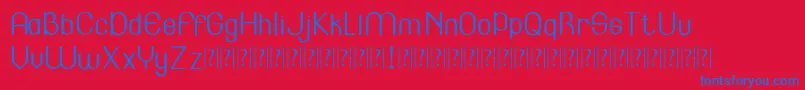 Lincoln Font – Blue Fonts on Red Background