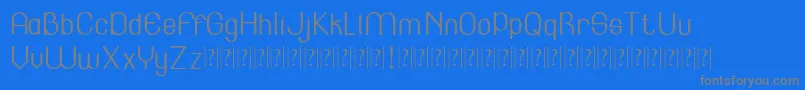 Lincoln Font – Gray Fonts on Blue Background