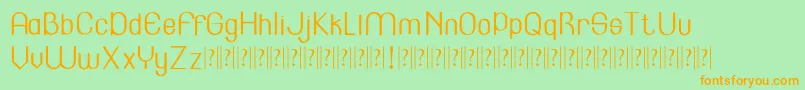 Lincoln Font – Orange Fonts on Green Background