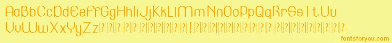 Lincoln Font – Orange Fonts on Yellow Background