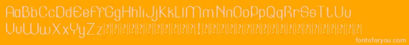Lincoln Font – Pink Fonts on Orange Background