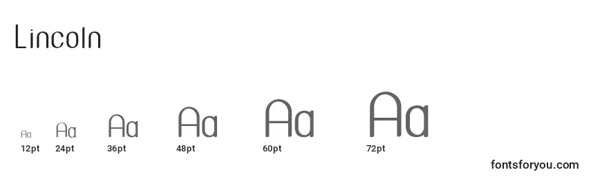 Lincoln (44622) Font Sizes