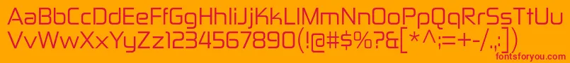 ZektonRg Font – Red Fonts on Orange Background