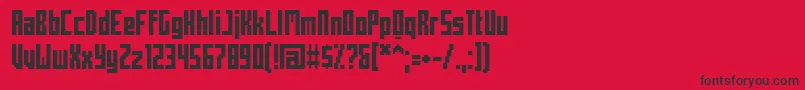 MechaCondensedBold Font – Black Fonts on Red Background