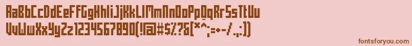 MechaCondensedBold Font – Brown Fonts on Pink Background