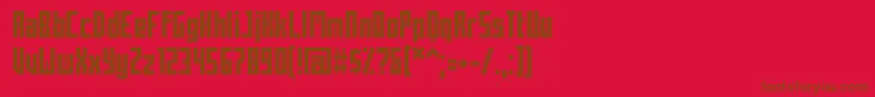 Police MechaCondensedBold – polices brunes sur fond rouge