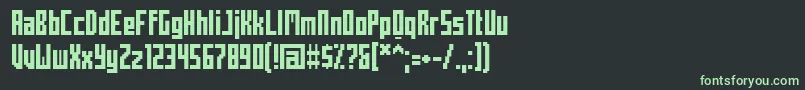 Шрифт MechaCondensedBold – зелёные шрифты на чёрном фоне