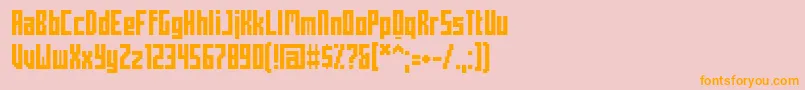 MechaCondensedBold Font – Orange Fonts on Pink Background