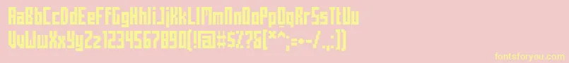 MechaCondensedBold Font – Yellow Fonts on Pink Background