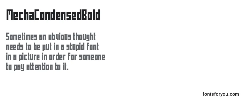 Review of the MechaCondensedBold Font
