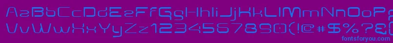 Police Aunchantedexpanded – polices bleues sur fond violet