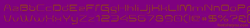 Aunchantedexpanded-Schriftart – Braune Schriften auf violettem Hintergrund