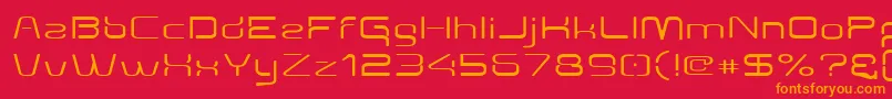 Aunchantedexpanded Font – Orange Fonts on Red Background