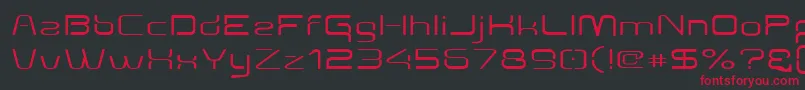 フォントAunchantedexpanded – 黒い背景に赤い文字