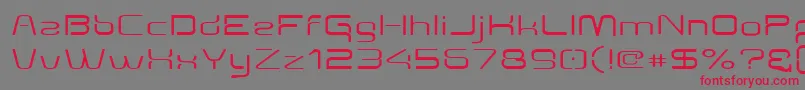 フォントAunchantedexpanded – 赤い文字の灰色の背景