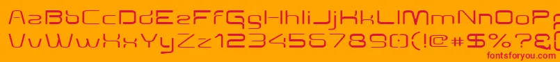 Aunchantedexpanded Font – Red Fonts on Orange Background