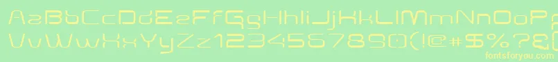 Aunchantedexpanded Font – Yellow Fonts on Green Background