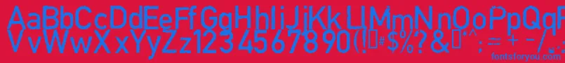 Copyn Font – Blue Fonts on Red Background