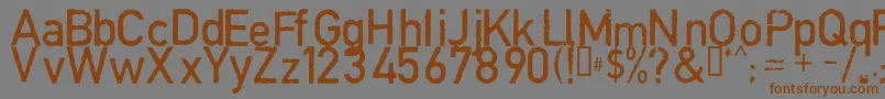 Copyn Font – Brown Fonts on Gray Background