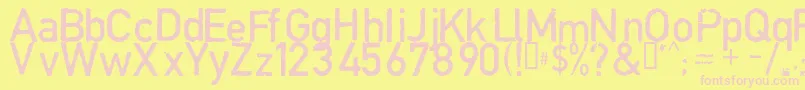 Copyn Font – Pink Fonts on Yellow Background