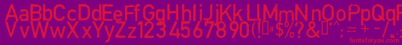 Copyn Font – Red Fonts on Purple Background