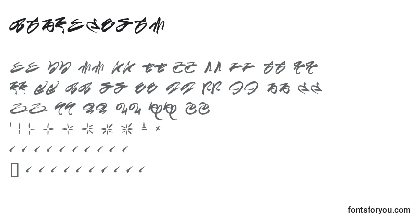 Шрифт Miskatonic – алфавит, цифры, специальные символы