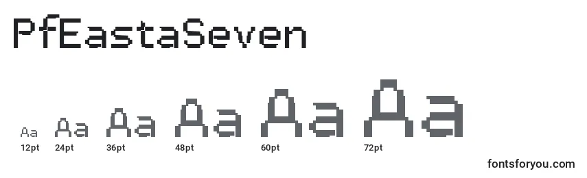PfEastaSeven Font Sizes