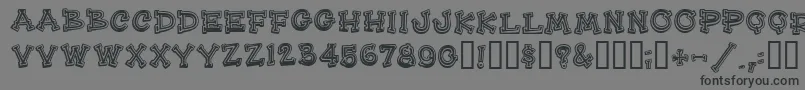 HeeHawMf Font – Black Fonts on Gray Background